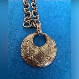 Vintage Bronzallure Gold-bronze Pendant Necklace